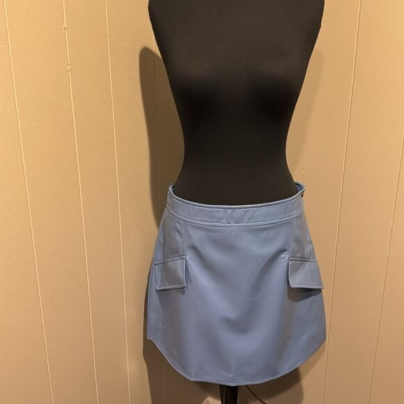 River Island faux pebbled leather wet look glossy mini skirt. New, with tag. 14 - Picture 2 of 6